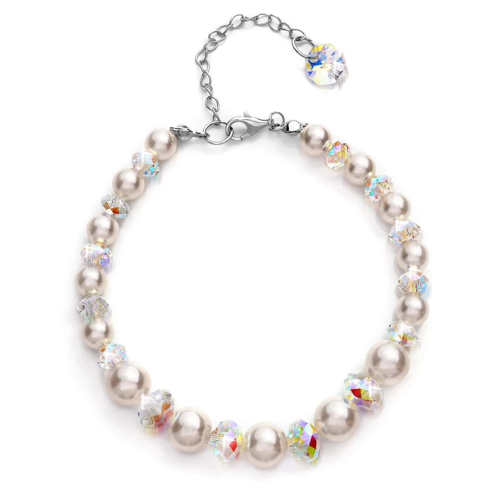 

Mass stock hot sale pearl crystal bracelet jewelry Alloy crystal pearl bracelet charm for Female
