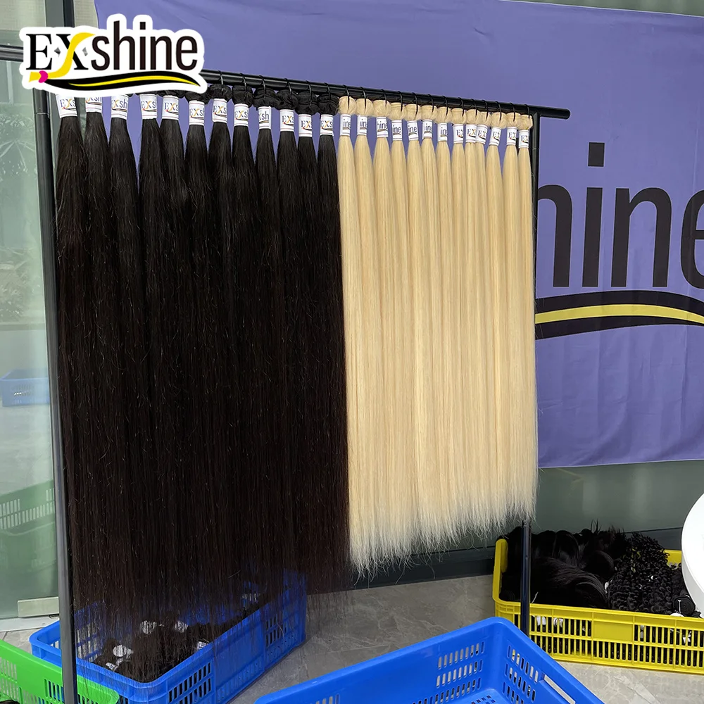 

Exshine Hot Selling Cheap Raw Unprocessed Virgin Indian Hair Silky Straight Hair extension