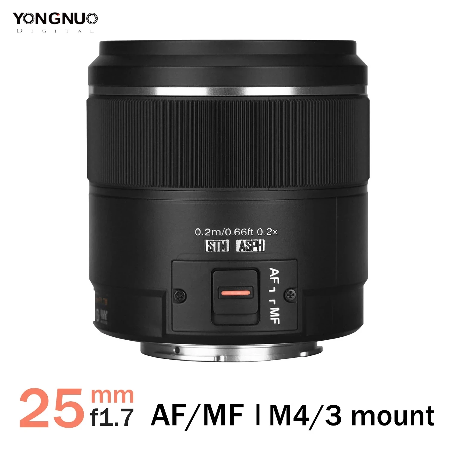 

YONGNUO YN25mm F1.7M M4/3 Mount Camera Lens Large Aperture AF/MF Standard Prime Lens For Panasonic Olympus G95 GF9 GX9