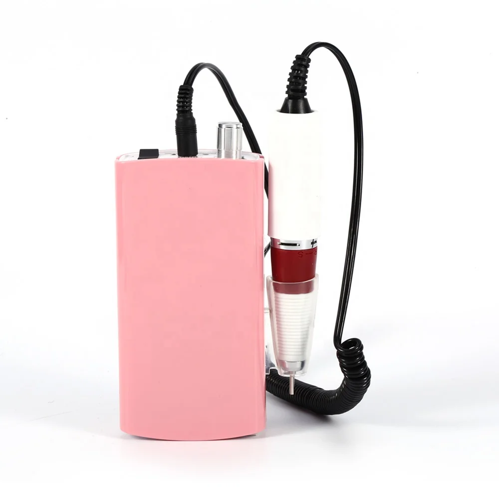 

New E File Handpiece Rechargeable Portable Cordless Nail Drill Machine 30000rpm Pink, White/black/purple/pink/rose gold/red