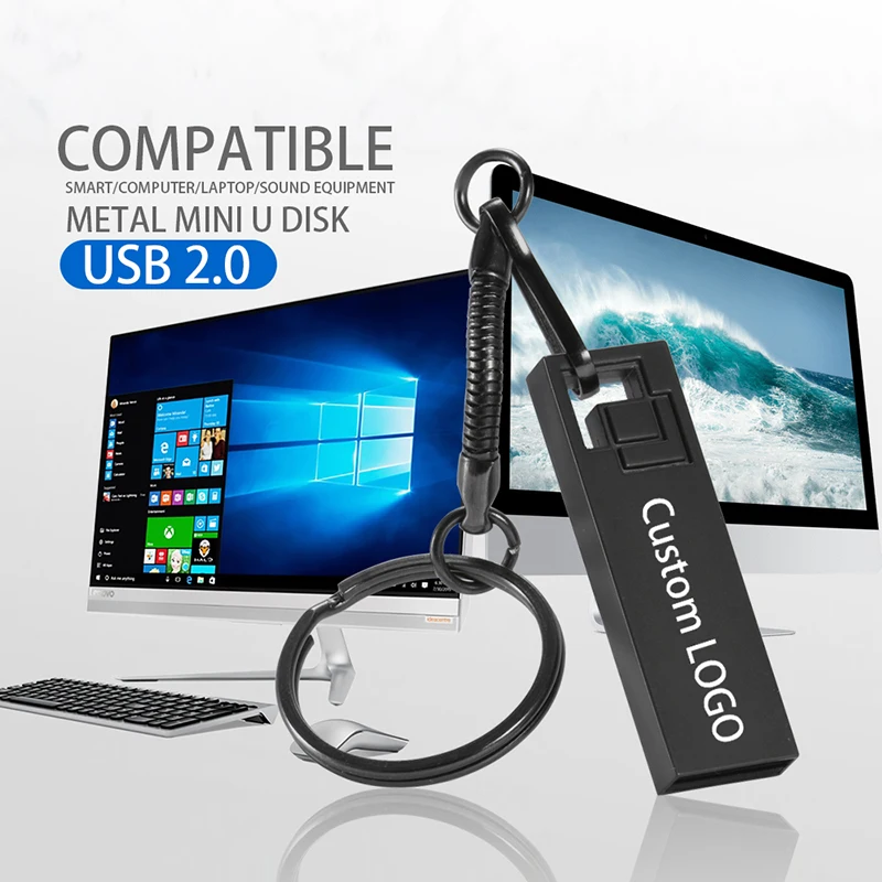 

Wholesale Bulk metal usb flash drive 2.0 flash memory 64mb Portable Pen Jump Drive Storage with Keychain flashdisk