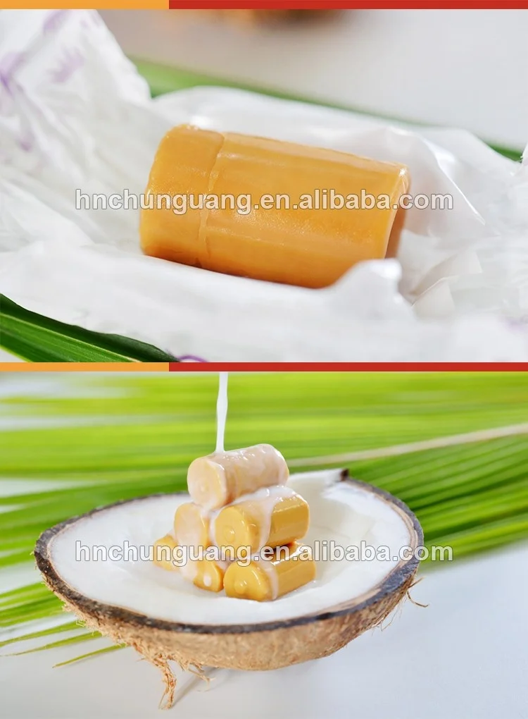 
Classic coconut candy, brown color, coconut flavor hard candy 