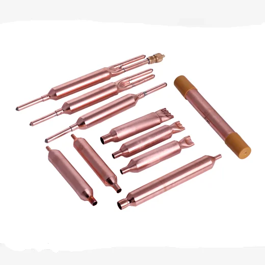 China Factory Hvac Part Good Price Freezer Copper Tube Copper Fitting Filter Drier With Access Valve