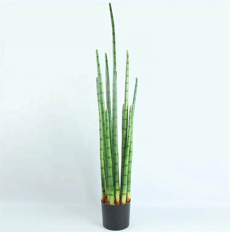 

E-3120 Factory large pots plant for Sale outdoor plant artificial snake grass bonsai for home, Green