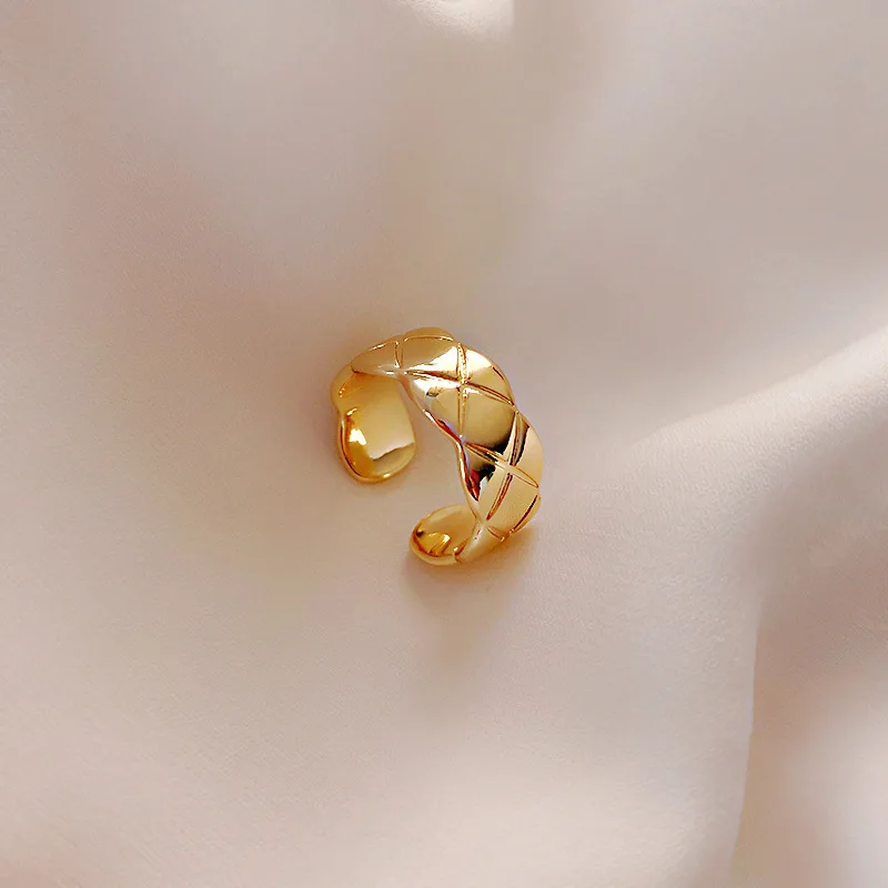 

trendy jewelry metal fashion open cuff ring 2021