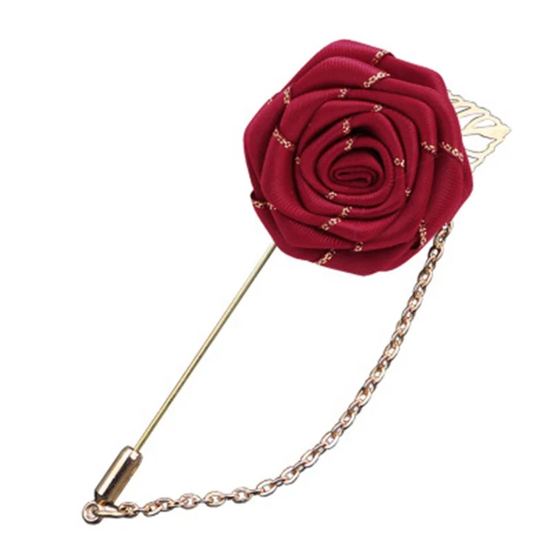 

Handmade Camellia Shape Fashion Brooch Cloth Flower Men's Dress Brooch, Colorful