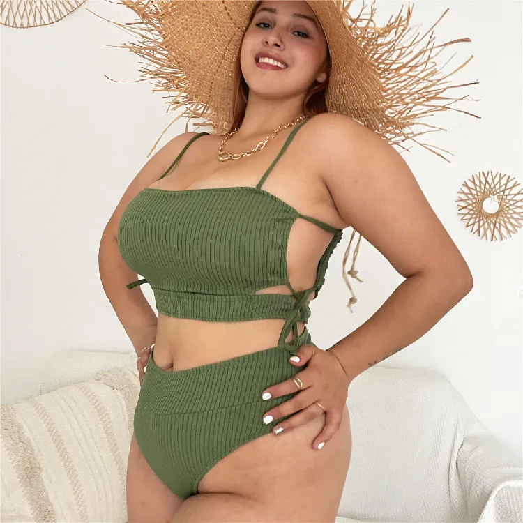 

FUNNY 2021 beach swimsuit Fashion Women Sexy Bikini Plus Size Swimwear & Beachwear Plus size swimsuit, Like pictures
