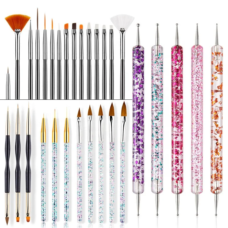 

Nail Brush Set Painting Gel For Nail Art Brush Manicure Tool Acrylic Liquid Powder Carving Gel Liner Nails Brush Kit