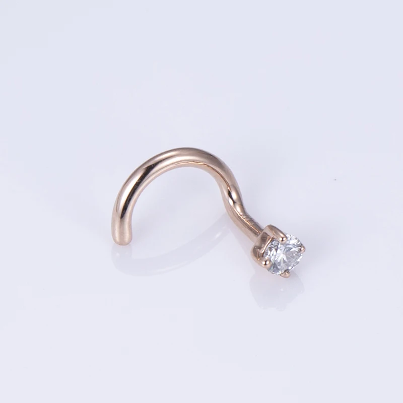 

18k 14k 10k Gold 925 Silver Moissanite Lab Diamond Nose Ring