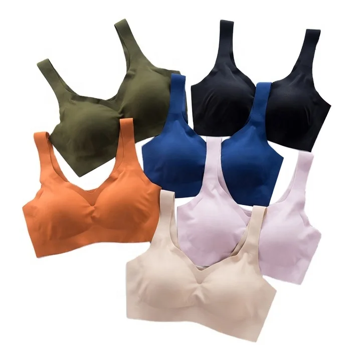 

Factory Women Fitness Comfortable In Stock Wireless Padded Sports Yoga Bra