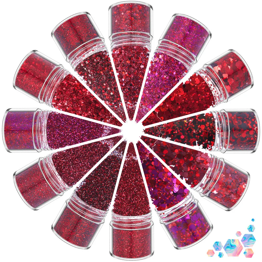 

3D Beauty Nail Art Wood Pulp Merry Christmas Snow Decals Nail DIY Mixed Flash Decoration Glitter, Photo