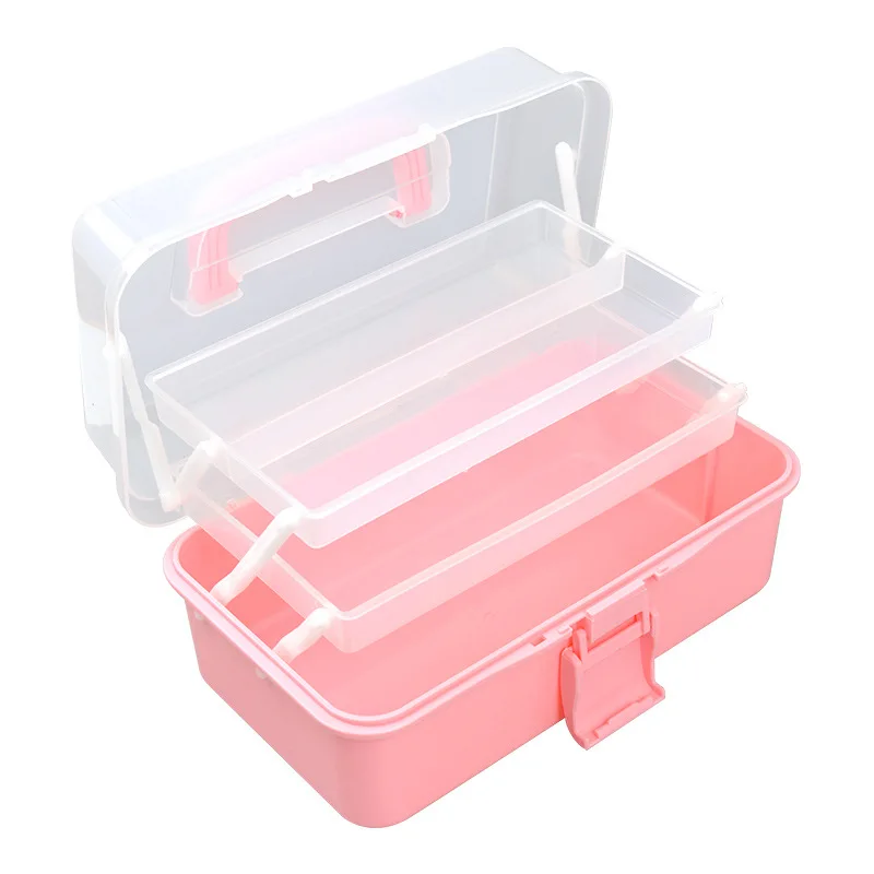 

Color Plastic PP Three-layers Nail polish Accessories Storage case organizer Nails Art Sundries Tools Storage Box