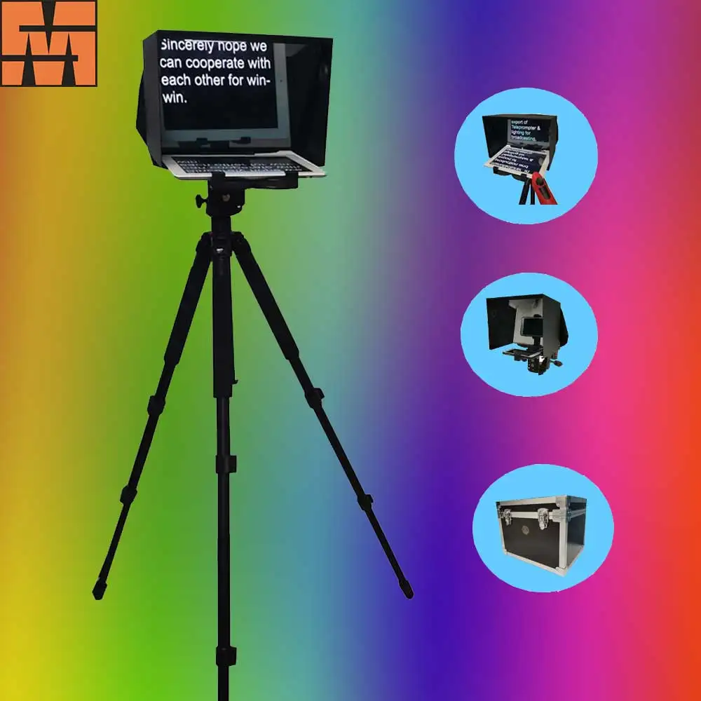 

The Most Popular Lowest cost 10 inch Portable Teleprompter for OEM, Red &black