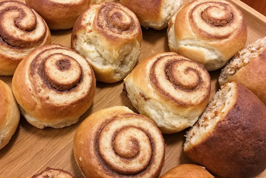Historical reenactor baking sweet rolls in cast iron Dutch oven over open fire using molasses and limited spices
