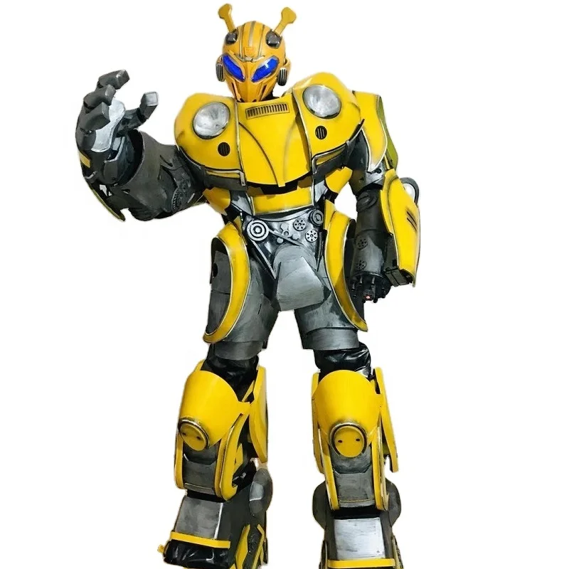 

Performance costume Variable face LED light bumble bee robot costume, Picture color