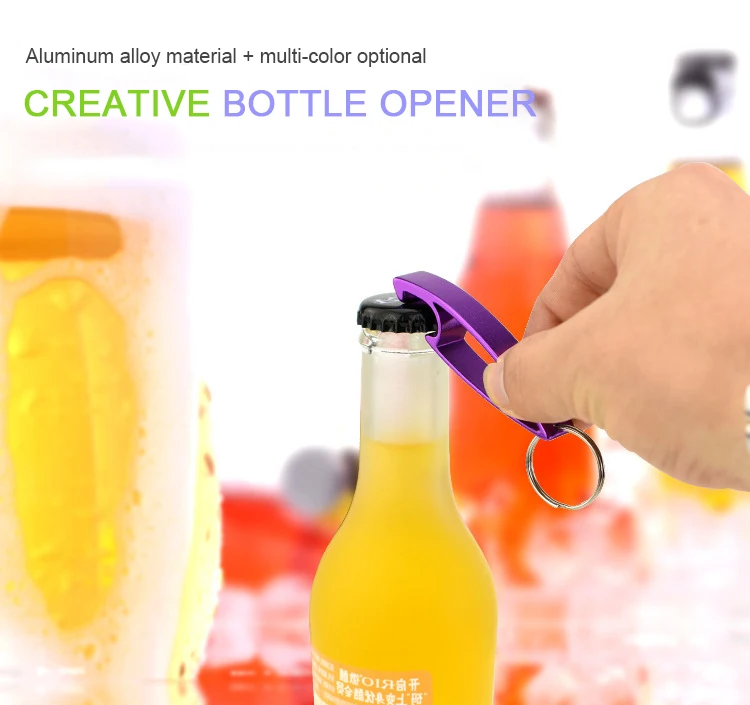 Factory Wholesale Custom Logo Aluminum Alloy Bottle Opener Multifunction Bar Gadgets Keychain Blank Beer Bottle Openers