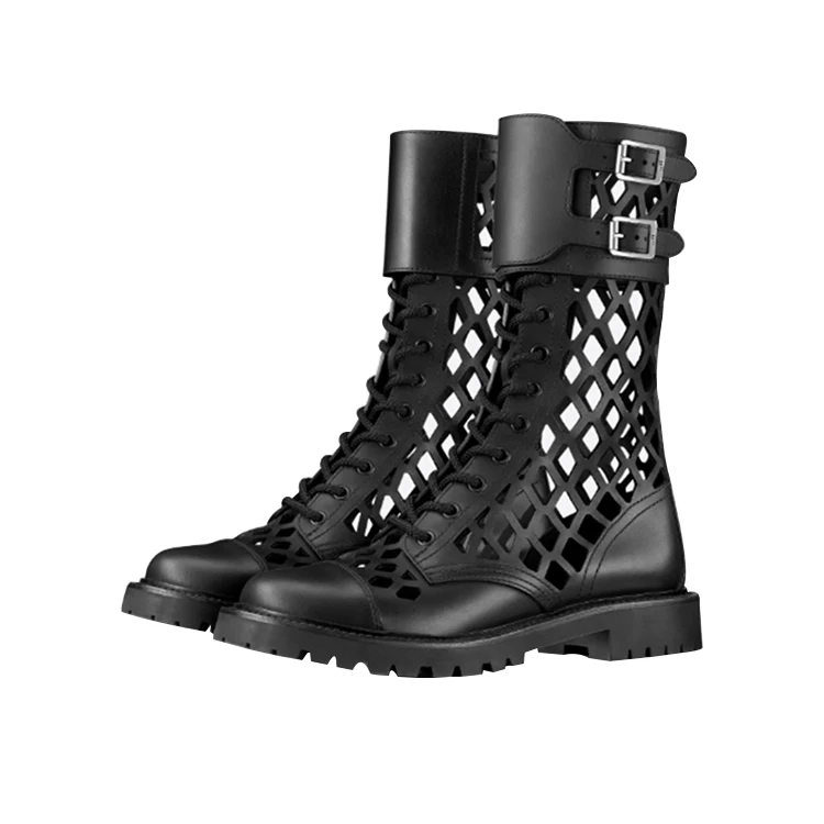 

China Professional Manufacture Black Cowhide Fashion Cool Boots For Women