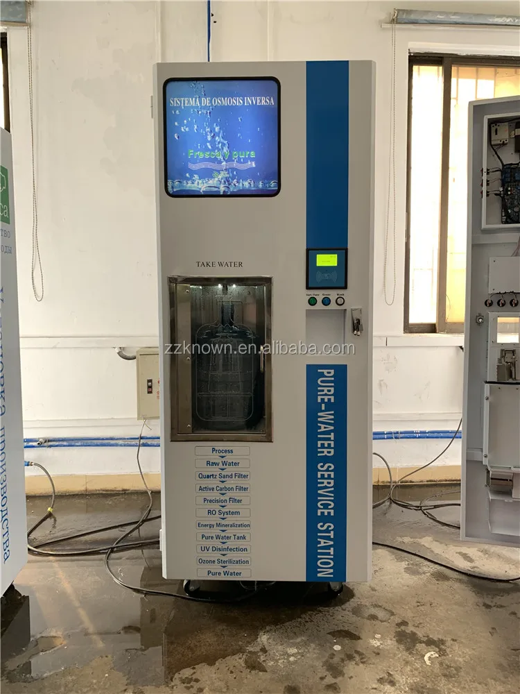 200gpd Commercial Coin Operated Bottle Purified Water Vending Machine