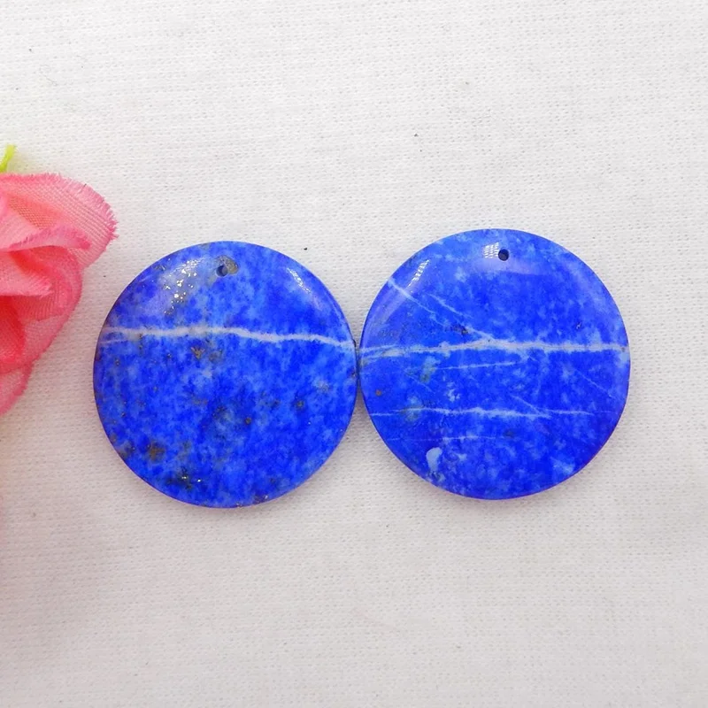 

Loose Lapis Lazuli Earrings Charm Pendant For Earrings Making, 25x4mm, 9.2g, Dark blue