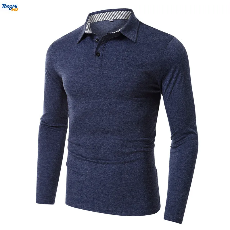 

High Quality customized long sleeve polo tshirts 100% cotton men's polo shirt Golf Blank Sport Men's polo shirt