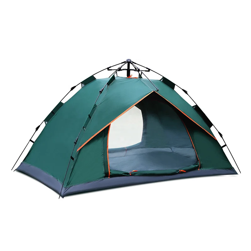 

outdoor Backpacking Automatic Hydraulic beach camping one touch tent 3 person, Orange/blue/green