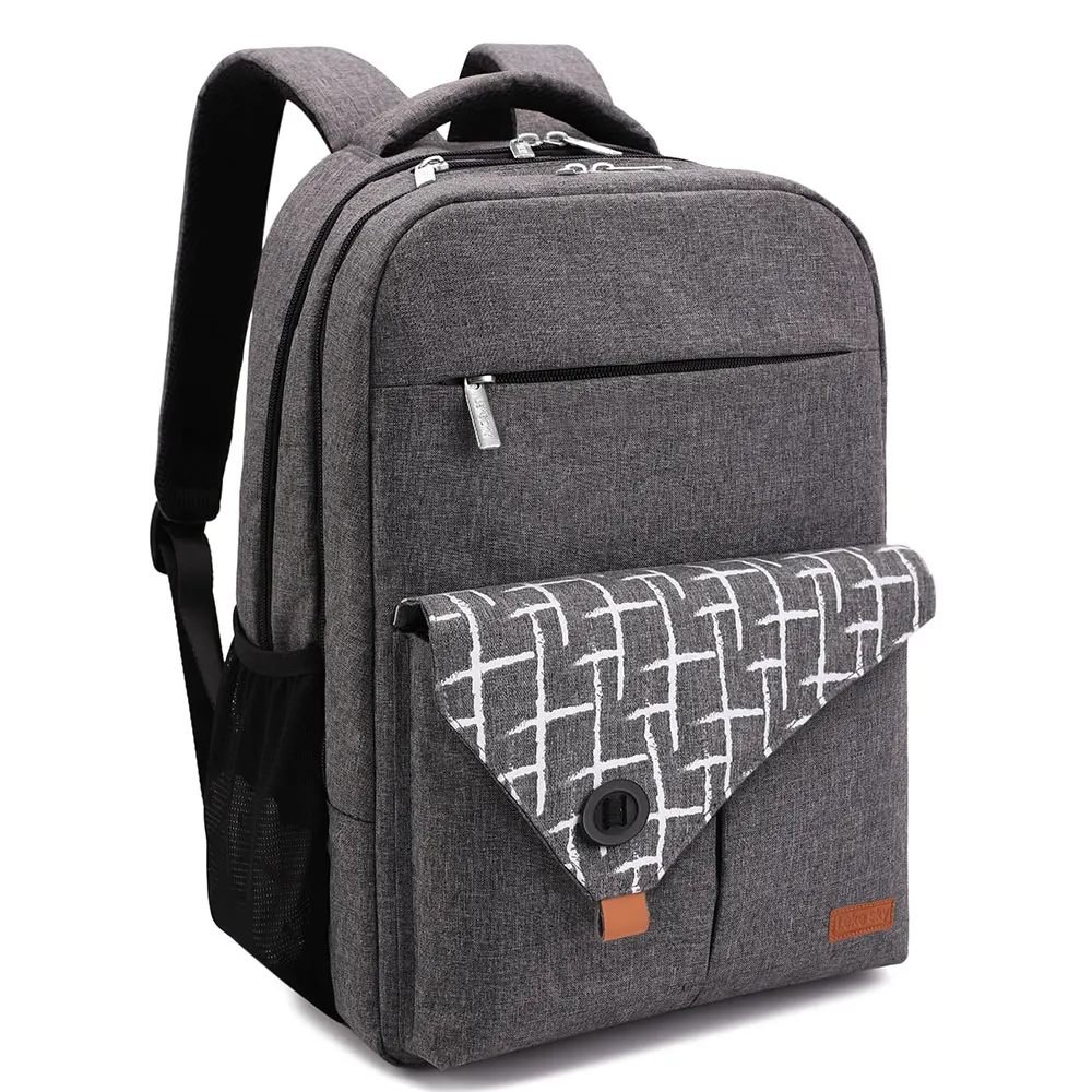 

Custom 15.6 antitheft outdoor anti theft polyester waterproof laptop bag business travel backpack with usb charging port, Printed gray, non-printed gray, printed black, oem