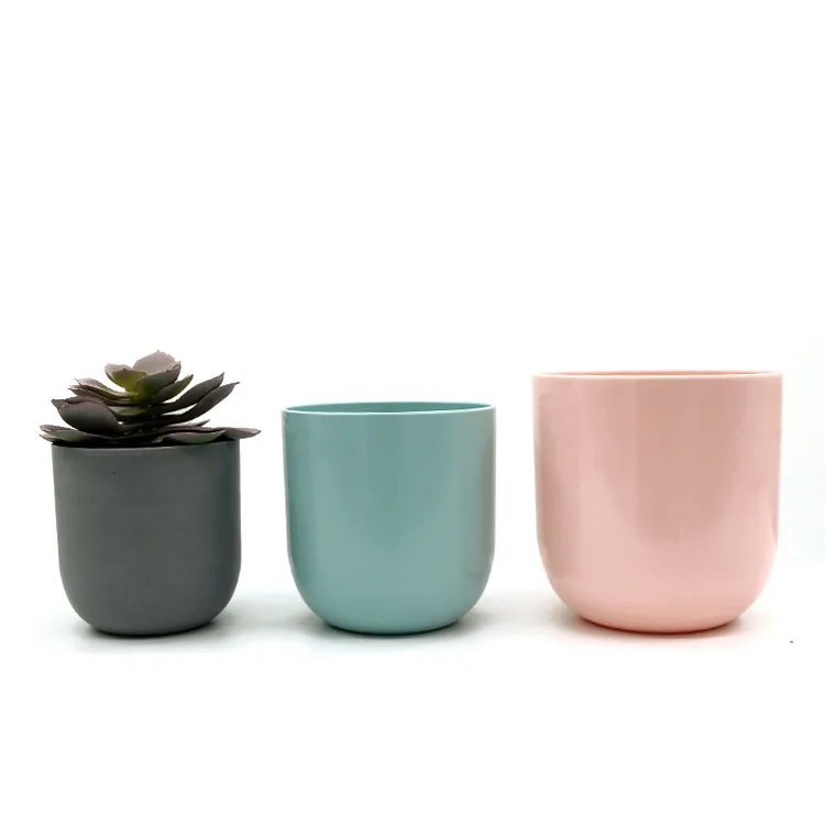 

High round bottom home decorative plastic pot planter