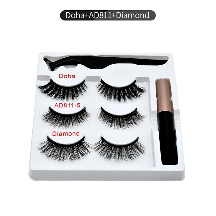 

Wholesale eyelash extension faux mink magnetic 20mm fluffy mink false eyelashes
