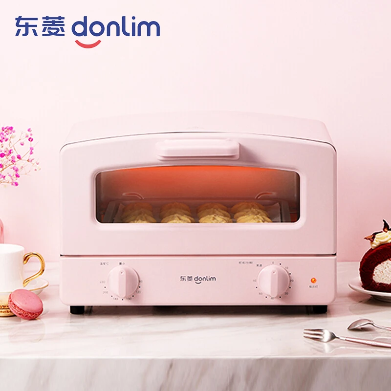 
Oven household multi-function mini fashion mini oven small oven 12 liters DL-3706 cherry blossom powder 