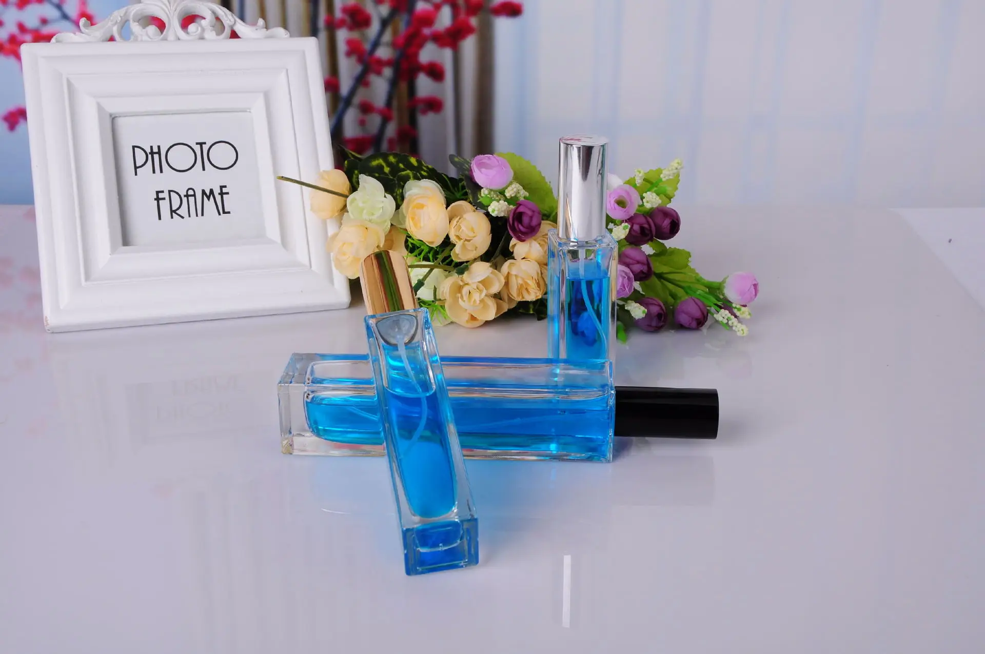 Perfume Bottles Blue/triangle Perfume Bottle/perfume Bottles Designer