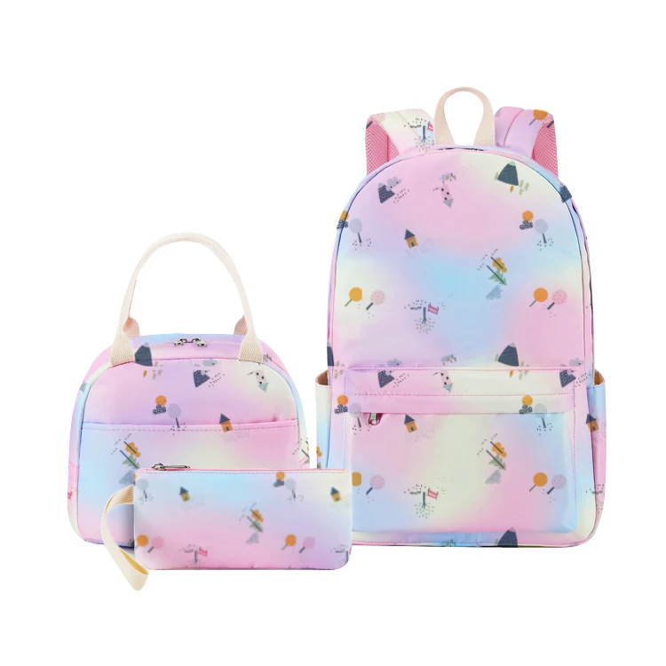 

Custom children 3 sets backpack Design Waterproof Kids girls school bags, As the picture show