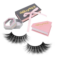 

Private Label Mink Fur Strip extension 3D Lash Eyelashes Luxury Mink Strip Eyelashes