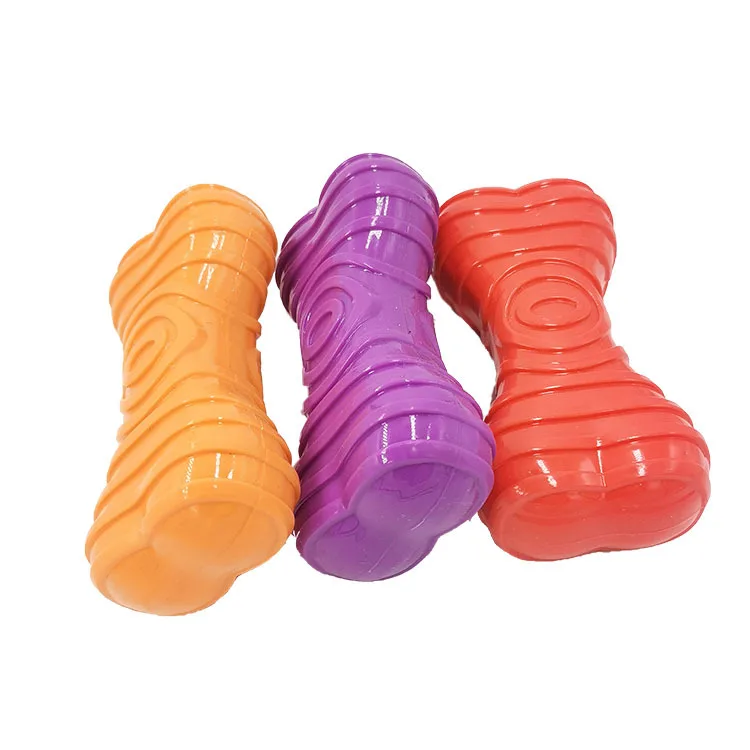 

New eco friendly stocked colorful durable interactive teeth cleaning TPR dog chewing toys, Customized color