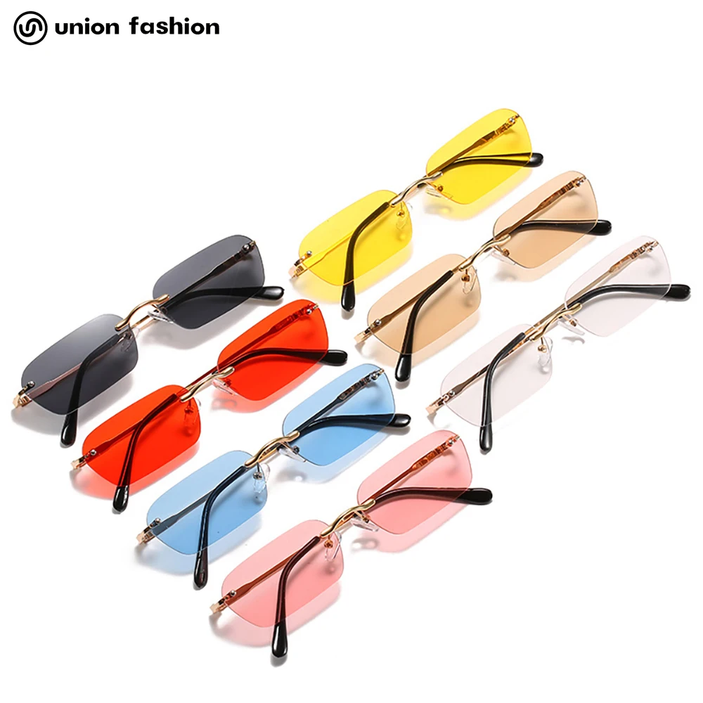 

New Style Hipster Glasses Womens Mens Personality Square Rimless Sunglasses