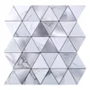 Self Adhesive Marble Look Triangle Glass and Aluminium Mosaic Tiles