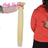 Indian peruvian malaysian brazilian blonde braid weft human hair extension 90cm