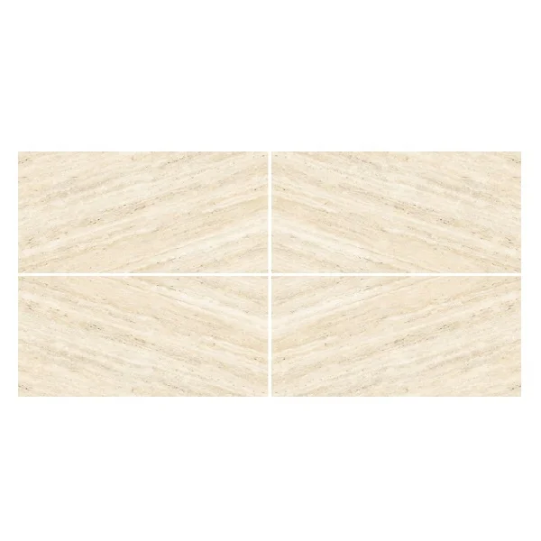 New Color Book Matched Crema color floor wall cladding bookmatch Glazed Porcelain Tile 60x120cm 60*120 open book marble mosaic