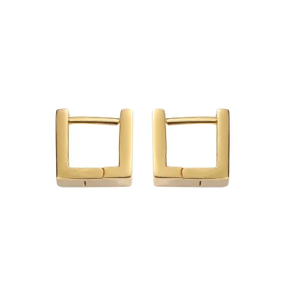 

Fashion Earring 925 Sterling Silver Simple Geometric Earring For men, As picture