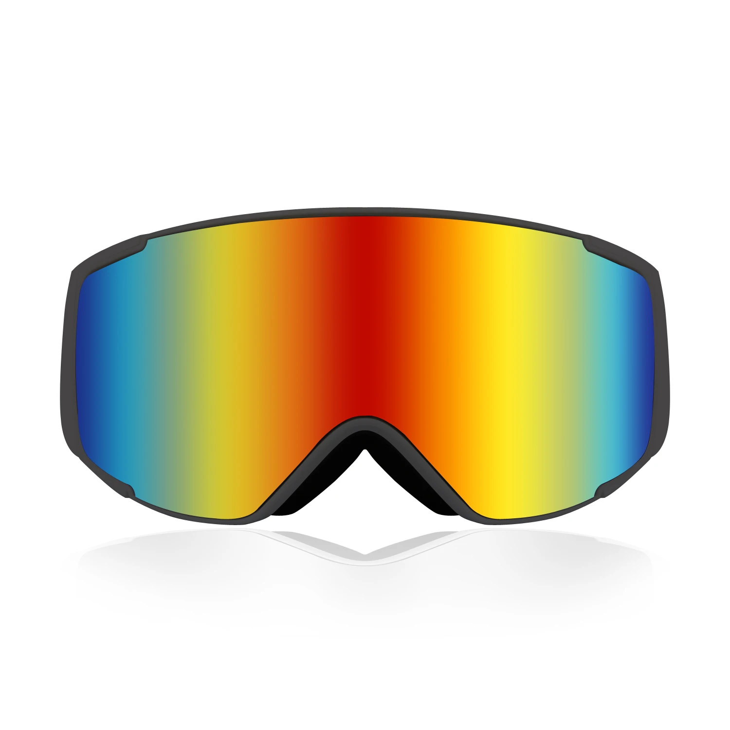 

Anti fog UV resist resin PC mirror lens soft TPU Frame elastic band snowboard snow Ski Goggles for kids, Mirrored coating