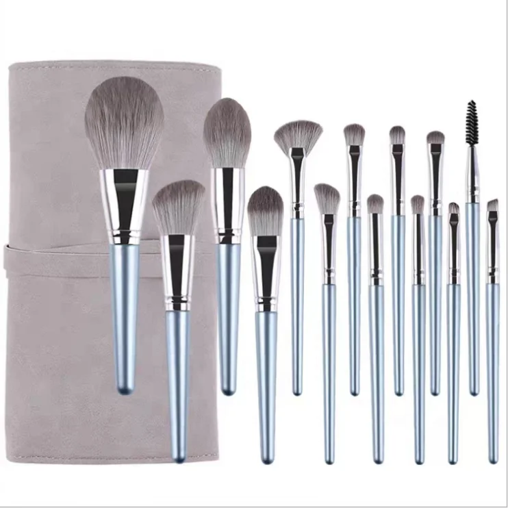 

VMAE wholesale 2021 Hot Selling High Quality Custom Logo Travel Ladies Luxury Makeup Brush Set With PU Bag Private Label