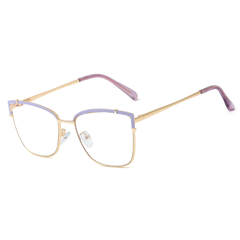 

SHINELOT 95731Women's Glasses Clip On Glasses Kit Round Magnet Sunglasses Anti UVA UVB Metal Eyeglass Frame Prescription