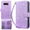 for P30 Lite Case, P30 Lite Wallet Case Glitter Shiny Faux Leather Magnetic Closure Credit Card Slot Cash Holder Protective Case