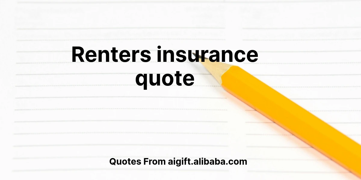 renters insurance quote