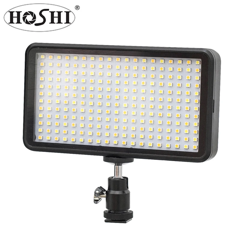 

HOSHI HS-11 LED 228 Light Continuous On Camera Led Panel Light, Portable Dimmable Camera Camcorder Led Panel Video Lighting, Black
