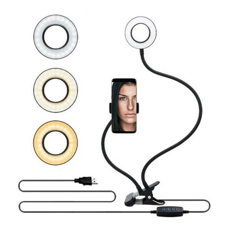 Long Arm Clip Type Ring Light Clip Type LED Ring Light