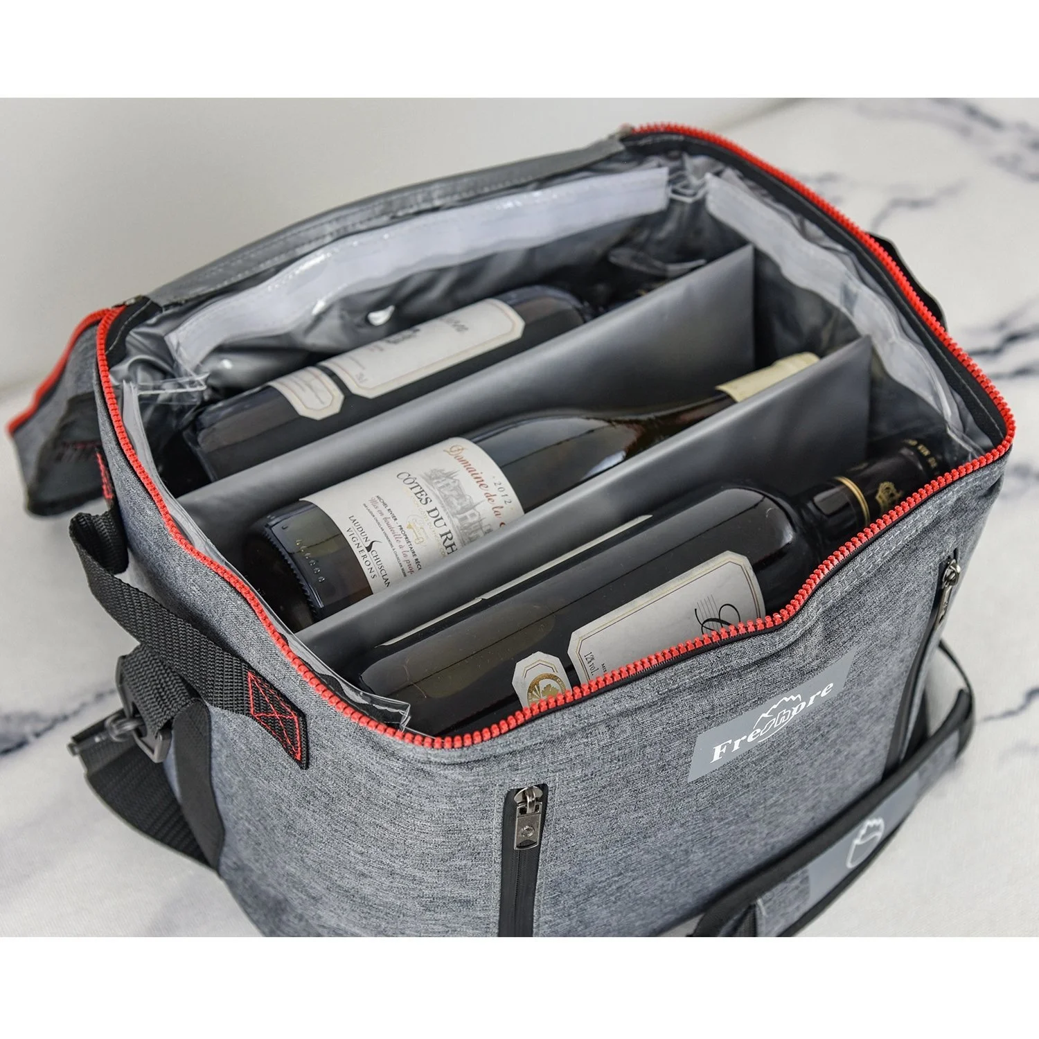 

Hold 20 Pack of Cans or 9 Wine Bottles Insulated Soft Cooler Bag with Heavy Duty Handle Adjustable Shoulder Strap, Customized color