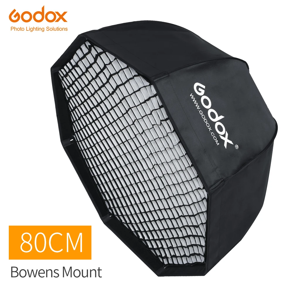 

Godox 80cm Portable Octagonal Umbrella Softbox SB-UE 80cm 31.5in with Honeycomb Grid Bowens Mount Studio Flash Softbox, Other