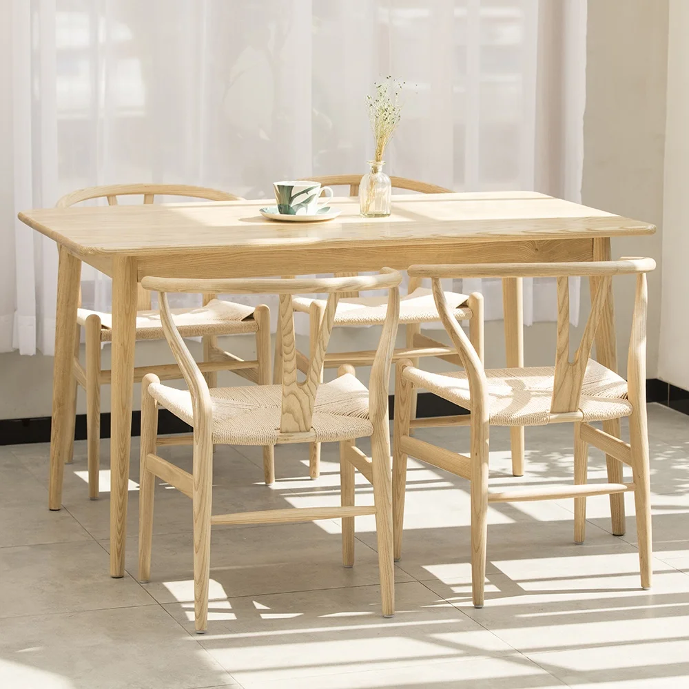 
Ash wood Hans Wegner/ Danish /Professional factory Y-Chair Solid Wood Dining Chairs Wishbone Chair 