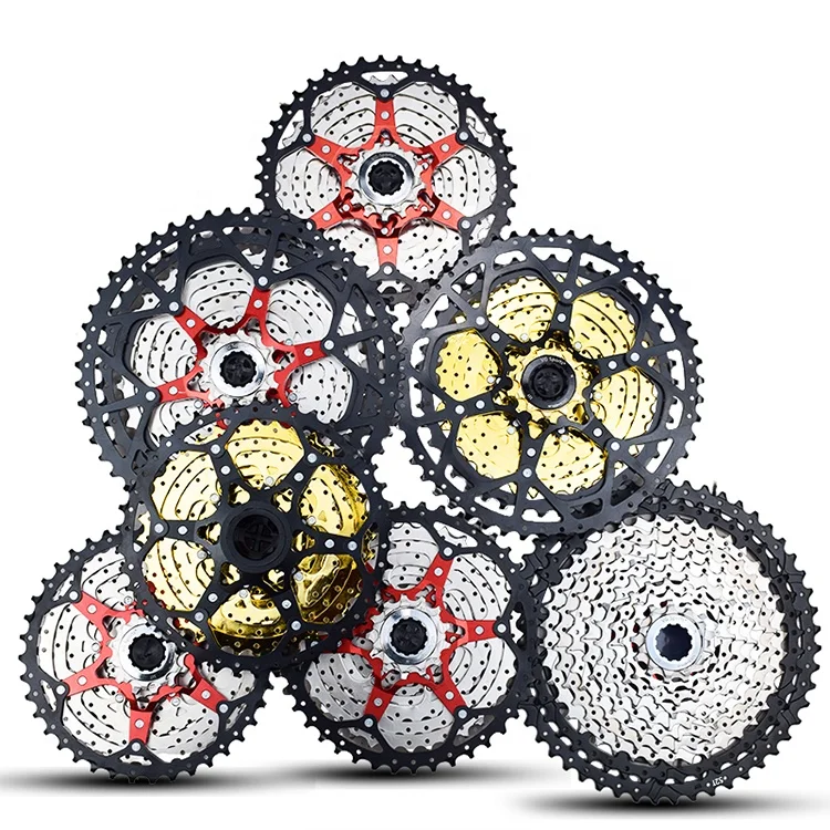 

Wholesale 8 9 10 11 12 Speed 11-52T Bike Cassette Freewheel Sprocket for Mountain Road Bike bicicleta casete, Silver/gold