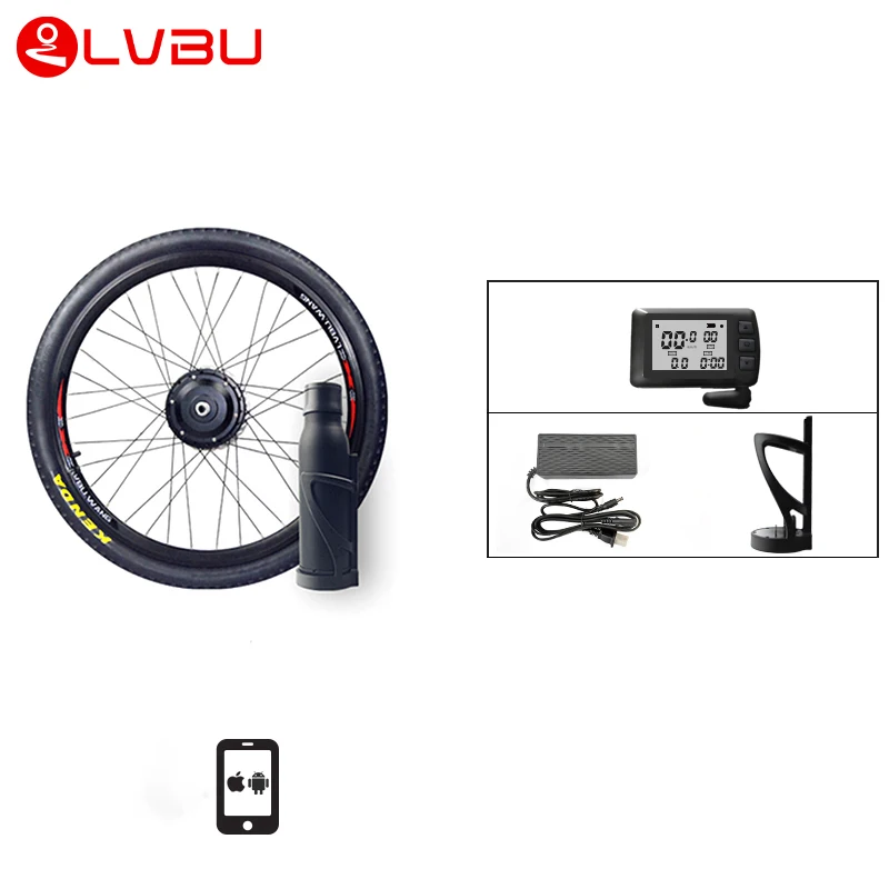 

Lvbu DIY Wheel By20D 36V 250W 350W 500W Electric Bike Conversion Waterproof Kit For Mountain Bike With Battery